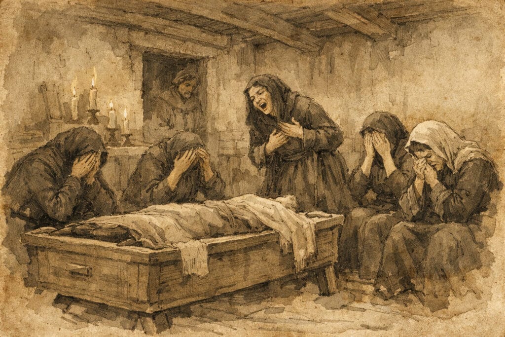 El papel de las plañideras en los funerales de antaño