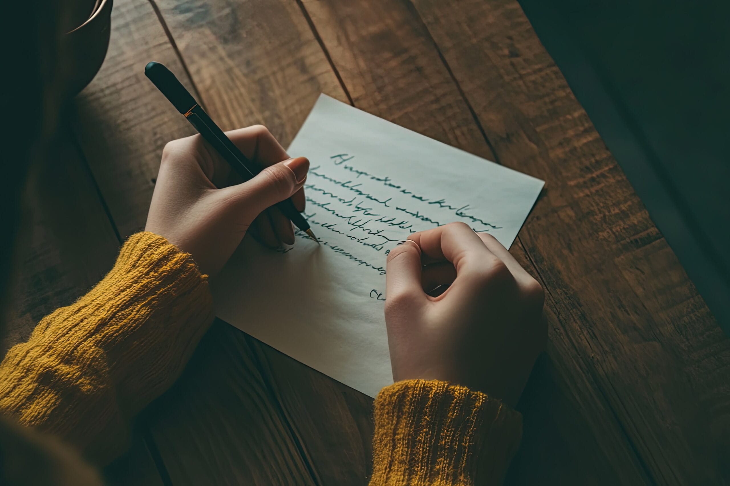 Escribir una carta a un ser querido