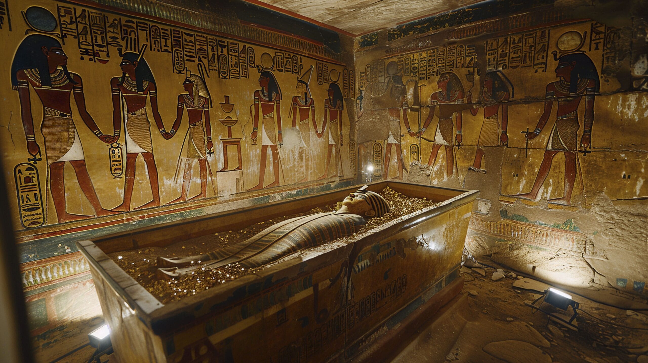 Interior de una tumba egipcia