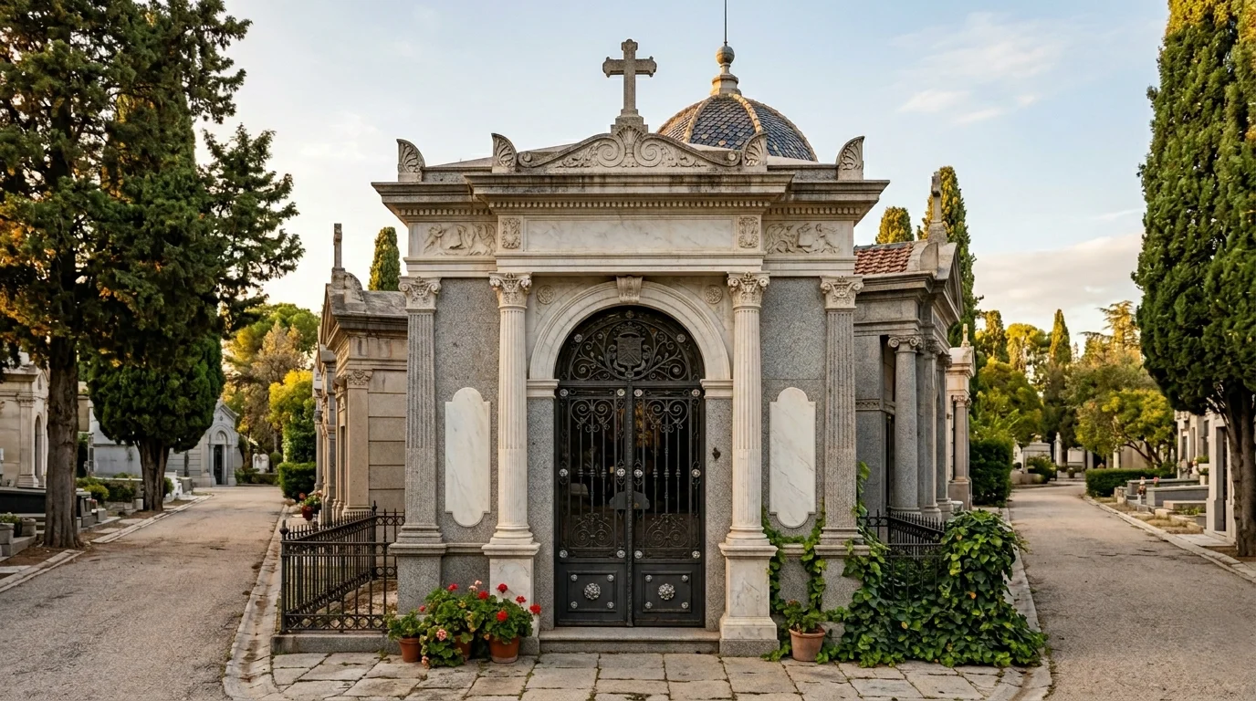 Panteón familiar en cementerio